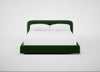 Nuvola Bed Super King / Smart Velvet Forest / Walnut Stained
