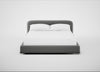 Nuvola Bed Super King / Smart Velvet Mercury / Walnut Stained