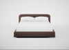Nuvola Bed Super King / Smart Velvet Mouse / Walnut Stained