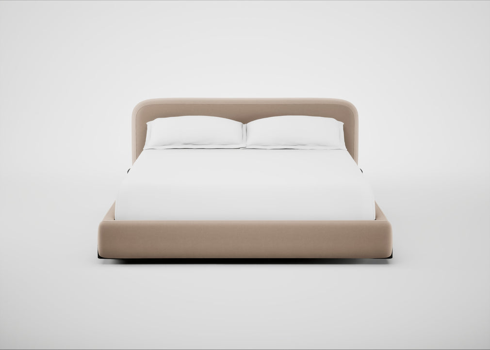 Nuvola Bed Super King / Smart Velvet Pebble / Black
