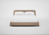 Nuvola Bed Super King / Smart Velvet Pebble / Walnut Stained