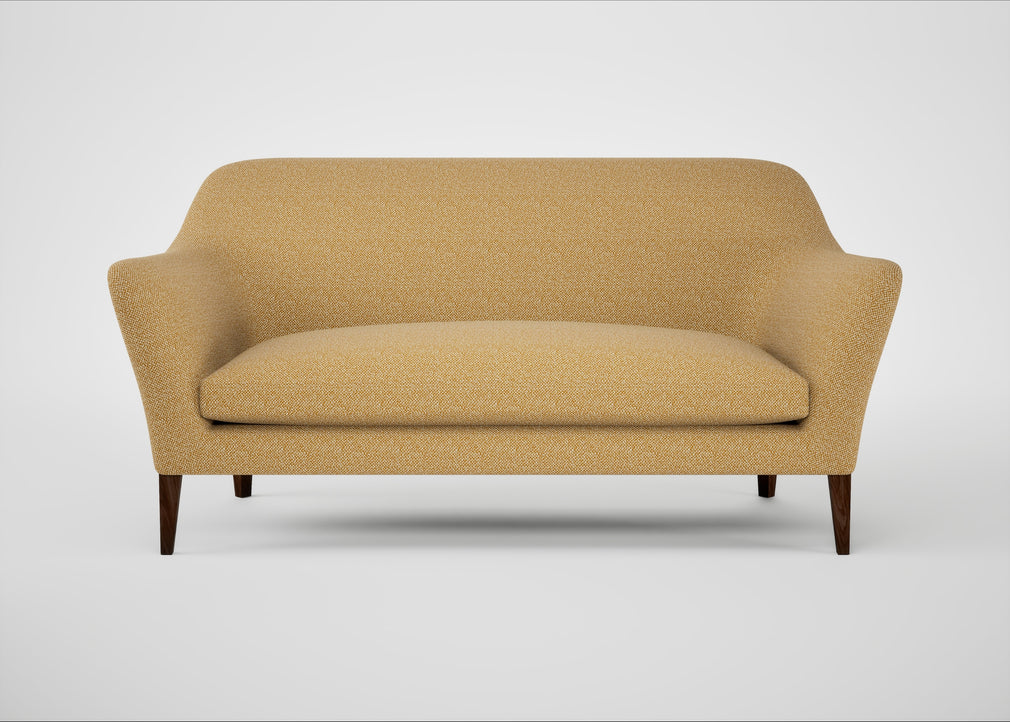 Wallis 3 Seater Sofa Boucle Tweed Citrine / Walnut Stained