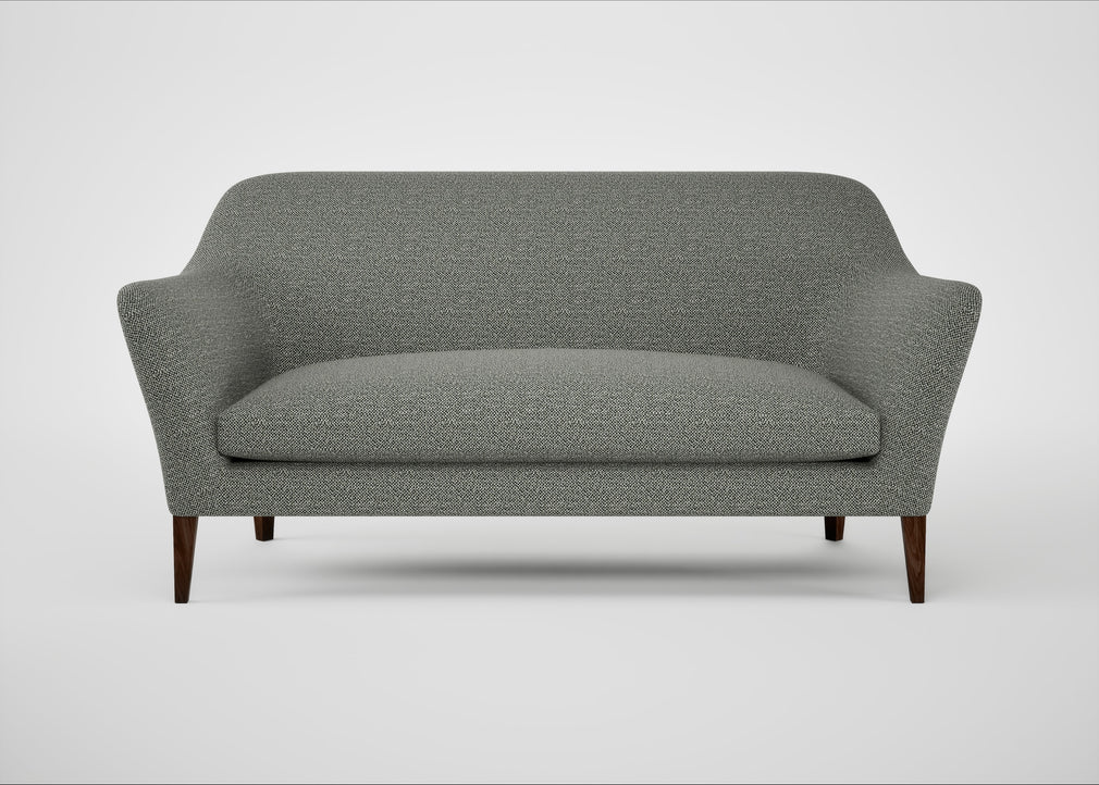 Wallis 3 Seater Sofa Boucle Tweed Lapis / Walnut Stained