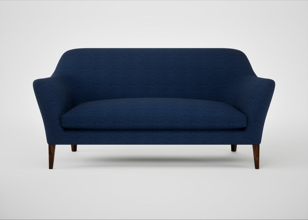 Wallis 3 Seater Sofa Broad Weave Lagoon / Walnut Stained