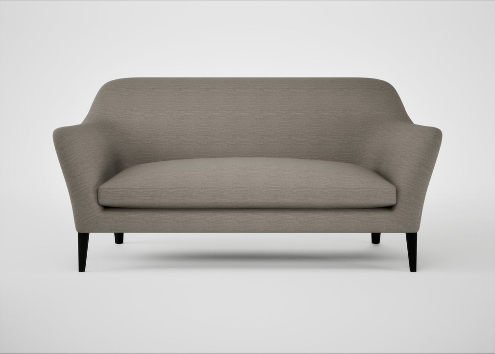 Wallis 3 Seater Sofa Broad Weave Pebble / Black
