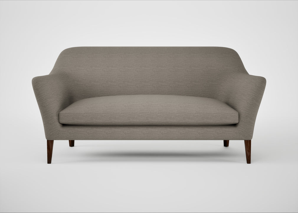 Wallis 3 Seater Sofa Broad Weave Pebble / Walnut Stained