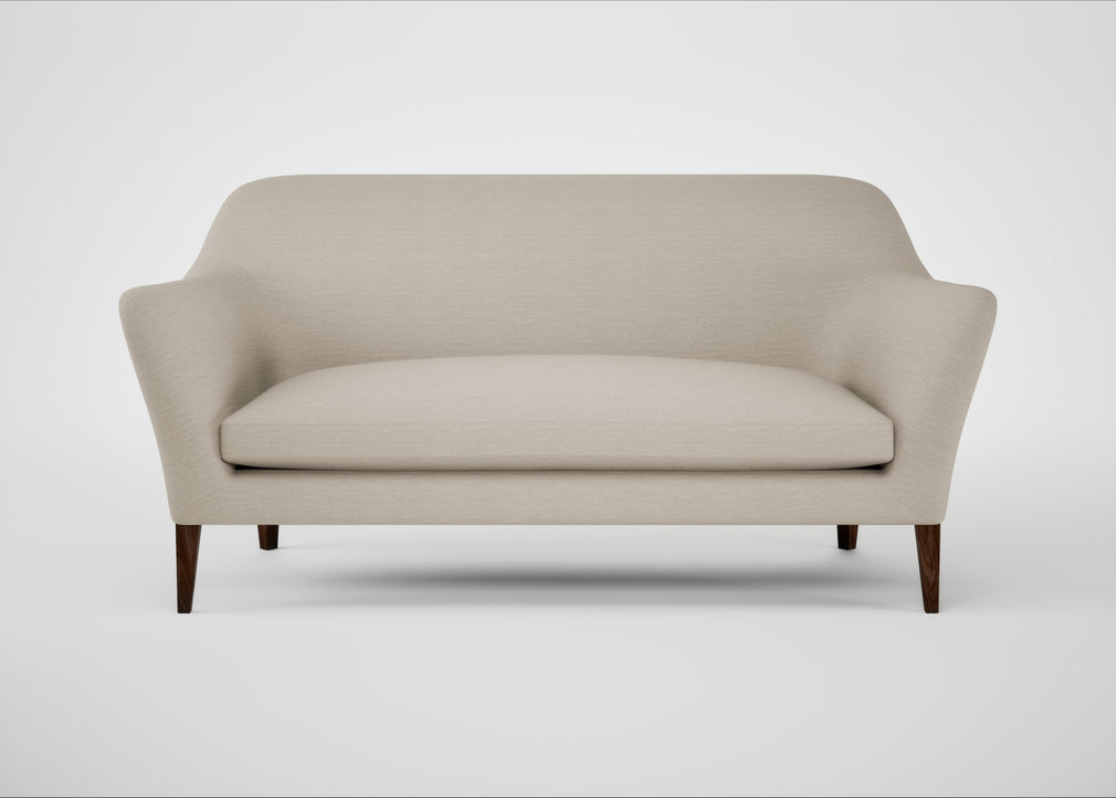 Wallis 3 Seater Sofa Broad Weave Putty / Walnut Stained