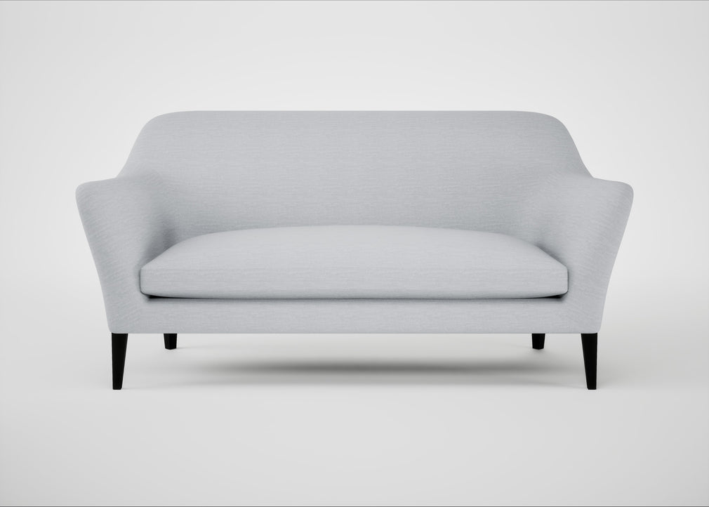 Wallis 3 Seater Sofa Broad Weave Tin / Black