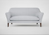 Wallis 3 Seater Sofa Broad Weave Tin / Walnut Stained