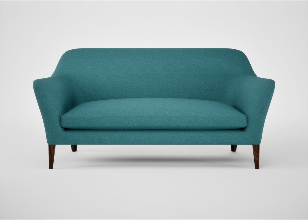 Wallis 3 Seater Sofa Brushed Cotton Cadet / Walnut Stained