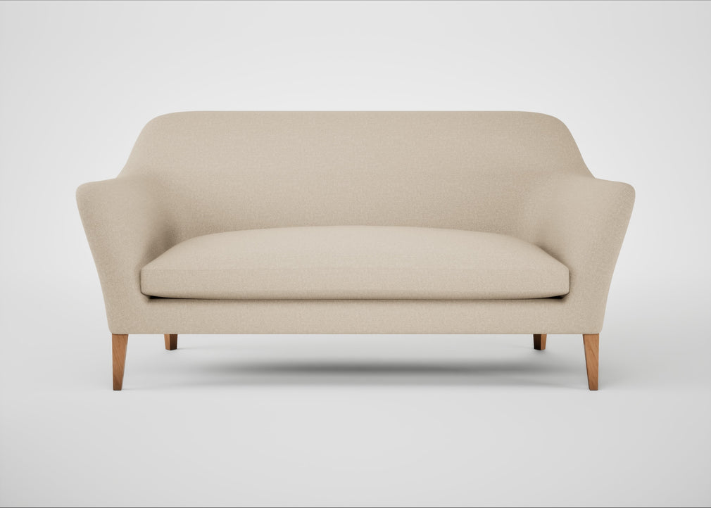 Wallis 3 Seater Sofa Brushed Cotton Oat / Walnut Stained