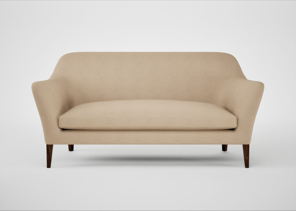 Wallis 3 Seater Sofa Capelo Linen-Cotton Bamboo / Walnut Stained