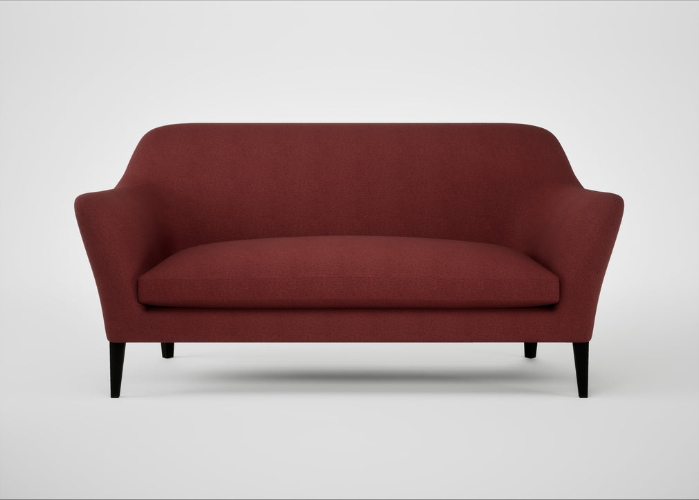 Wallis 3 Seater Sofa Capelo Linen-Cotton Etruscan Red / Black