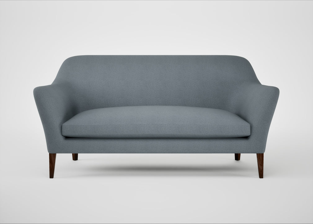 Wallis 3 Seater Sofa Capelo Linen-Cotton Mineral / Walnut Stained