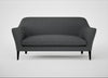Wallis 3 Seater Sofa Melton Wool Granite / Black