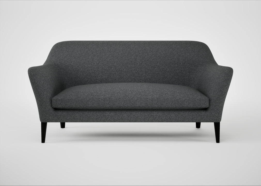 Wallis 3 Seater Sofa Melton Wool Granite / Black