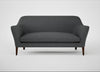 Wallis 3 Seater Sofa Melton Wool Granite / Walnut Stained