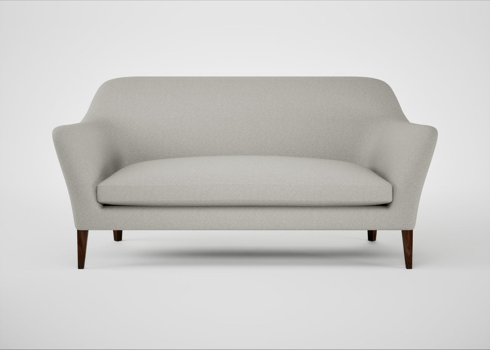 Wallis 3 Seater Sofa Melton Wool Limestone / Walnut Stained