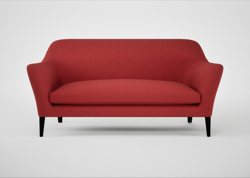 Wallis 3 Seater Sofa Melton Wool Red Oxide / Black