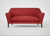 Wallis 3 Seater Sofa Melton Wool Red Oxide / Walnut Stained