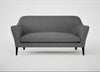Wallis 3 Seater Sofa Melton Wool Shale / Black