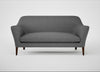 Wallis 3 Seater Sofa Melton Wool Shale / Walnut Stained