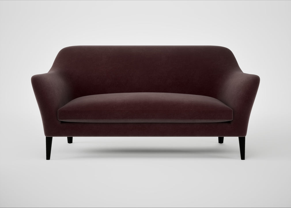 Wallis 3 Seater Sofa Smart Luxe Velvet Acorn / Black