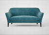 Wallis 3 Seater Sofa Smart Luxe Velvet Airforce Blue / Black
