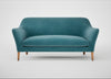 Wallis 3 Seater Sofa Smart Luxe Velvet Airforce Blue / Natural