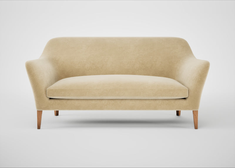Wallis 3 Seater Sofa Smart Luxe Velvet Biscuit / Natural