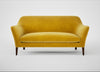 Wallis 3 Seater Sofa Smart Luxe Velvet Canary / Walnut Stained