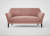 Wallis 3 Seater Sofa Smart Luxe Velvet Dusky Pink / Black