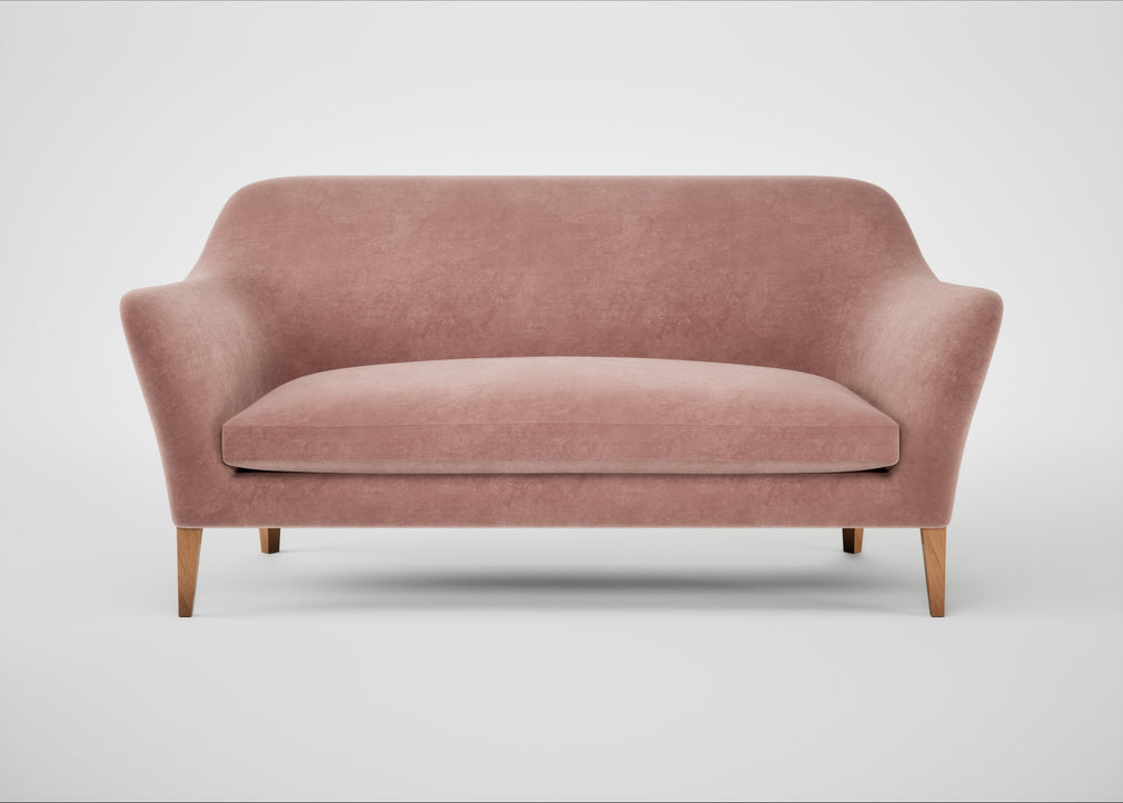 Wallis 3 Seater Sofa Smart Luxe Velvet Dusky Pink / Natural