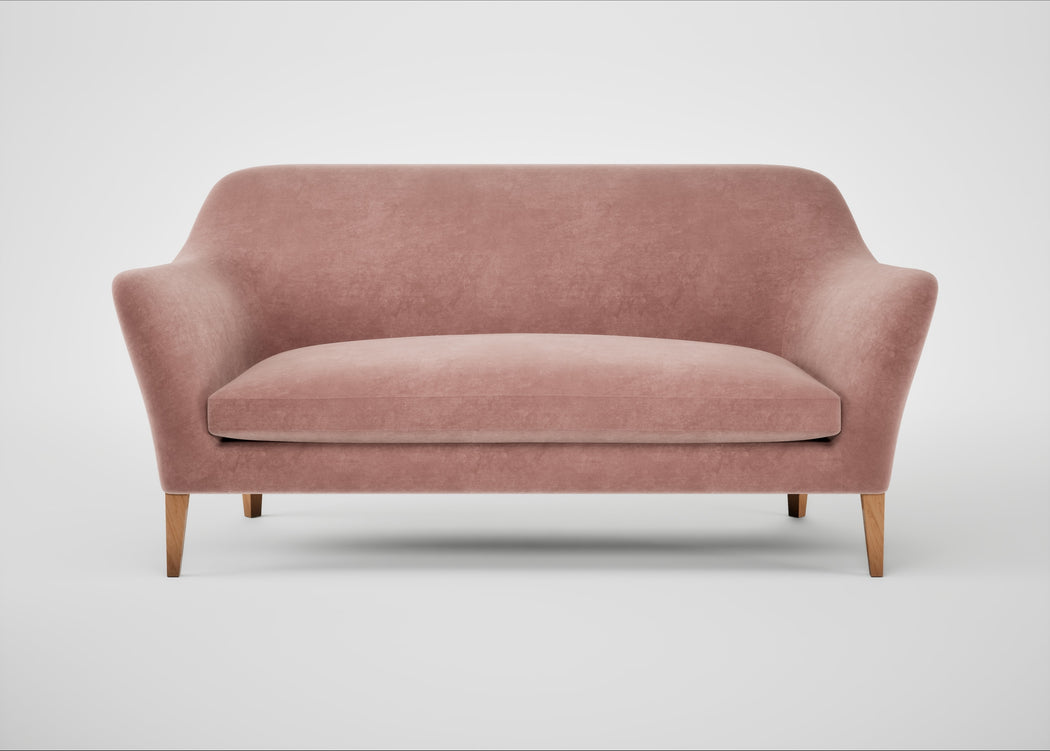 Wallis 3 Seater Sofa Smart Luxe Velvet Dusky Pink / Natural