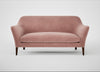 Wallis 3 Seater Sofa Smart Luxe Velvet Dusky Pink / Walnut Stained