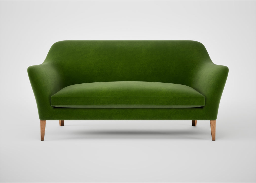 Wallis 3 Seater Sofa Smart Luxe Velvet Grass / Natural