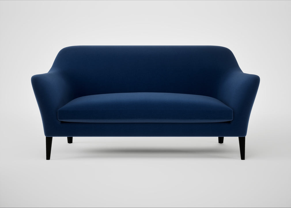 Wallis 3 Seater Sofa Smart Luxe Velvet Midnight / Black