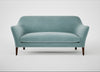 Wallis 3 Seater Sofa Smart Luxe Velvet Mineral Blue / Walnut Stained