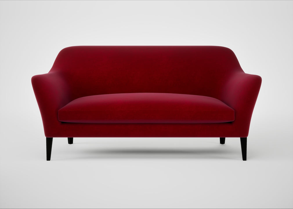 Wallis 3 Seater Sofa Smart Luxe Velvet Mulberry / Black