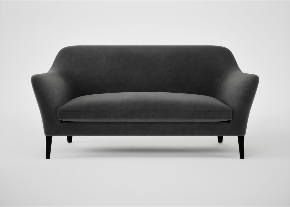 Wallis 3 Seater Sofa Smart Luxe Velvet Nickel / Black