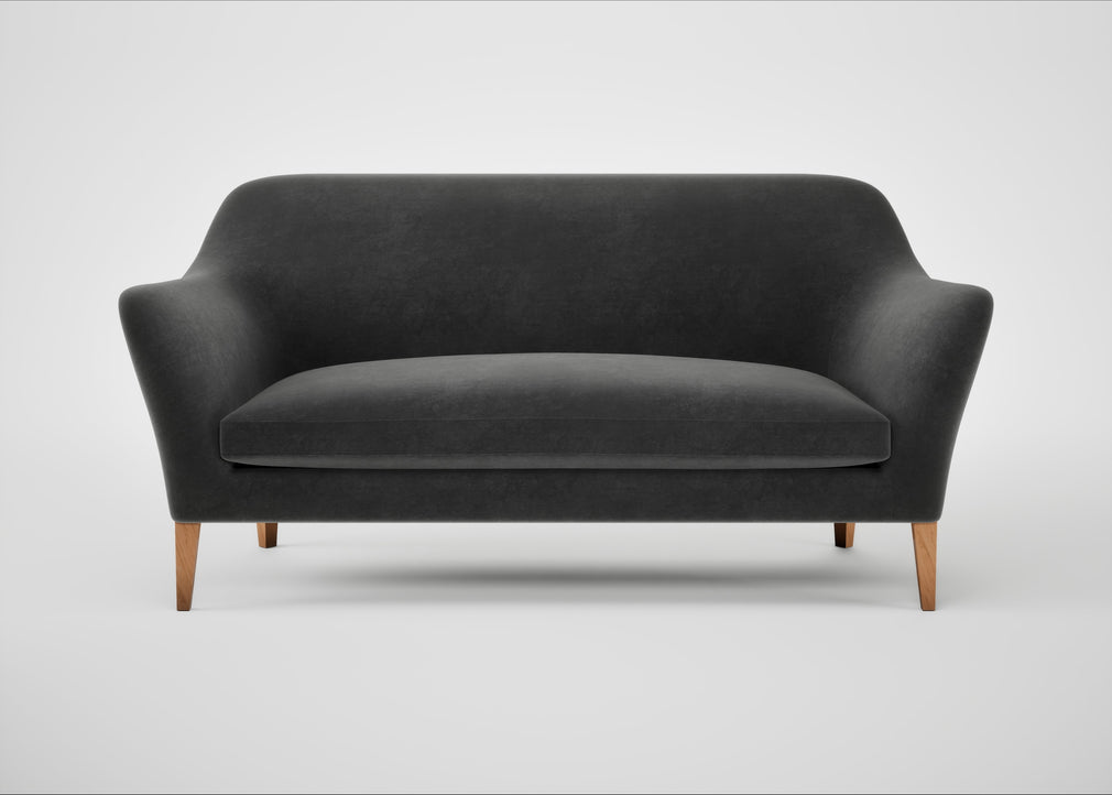 Wallis 3 Seater Sofa Smart Luxe Velvet Nickel / Natural