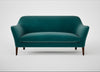 Wallis 3 Seater Sofa Smart Luxe Velvet Ocean Green / Walnut Stained