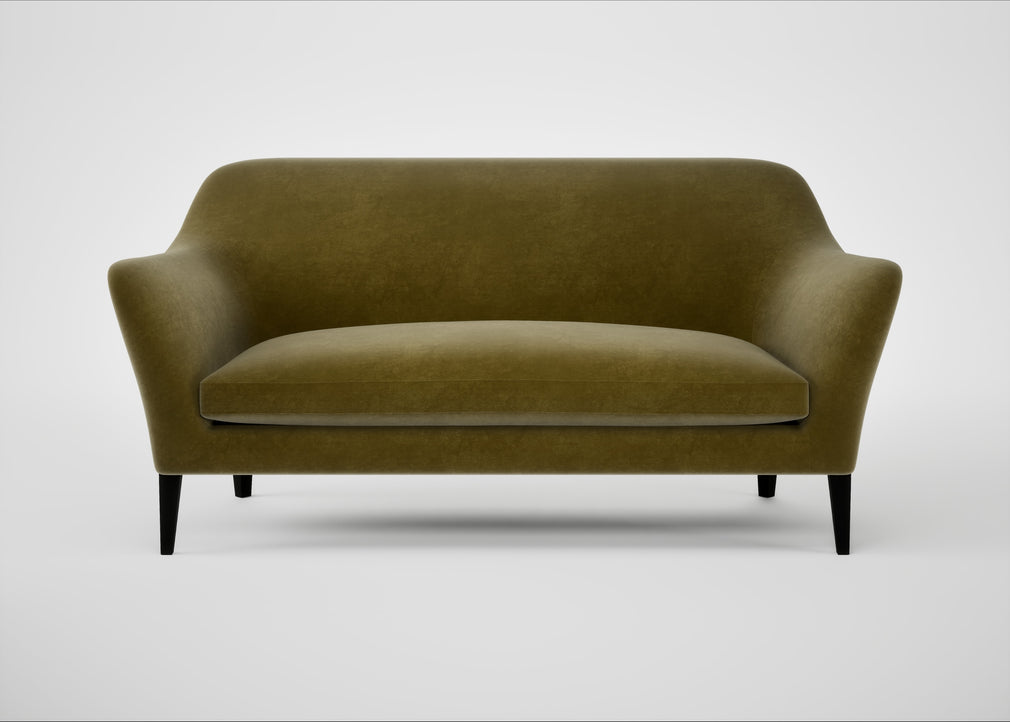 Wallis 3 Seater Sofa Smart Luxe Velvet Peridot / Black