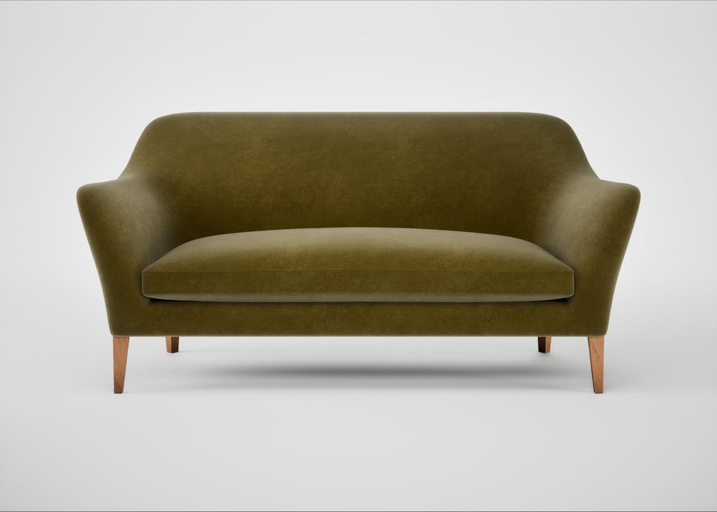 Wallis 3 Seater Sofa Smart Luxe Velvet Peridot / Natural