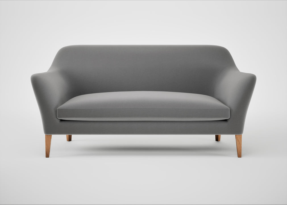 Wallis 3 Seater Sofa Smart Velvet Mercury / Natural