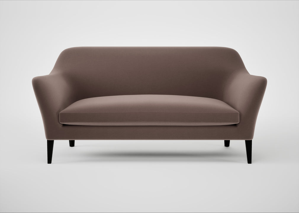 Wallis 3 Seater Sofa Smart Velvet Mouse / Black