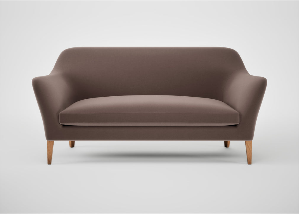 Wallis 3 Seater Sofa Smart Velvet Mouse / Natural
