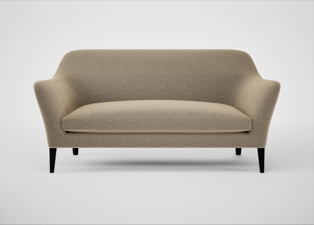 Wallis 3 Seater Sofa Boucle Velvet Rocky / Black