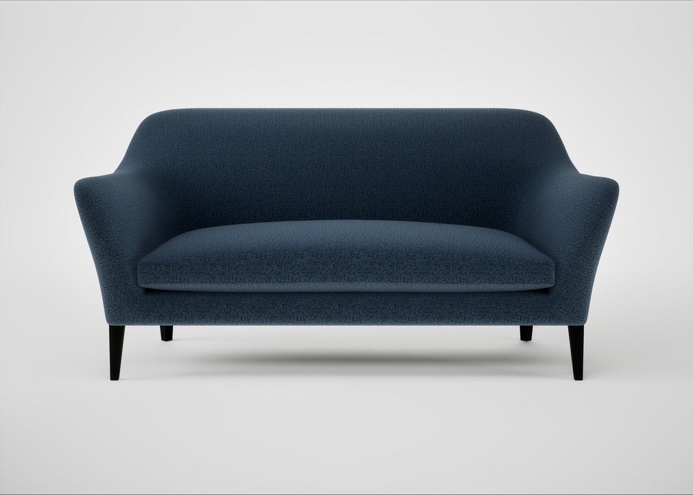 Wallis 3 Seater Sofa Boucle Velvet Space / Black