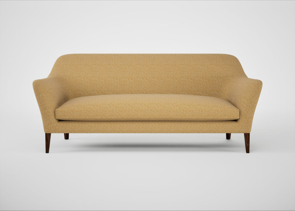 Wallis 4 Seater Sofa Boucle Tweed Citrine / Walnut Stained